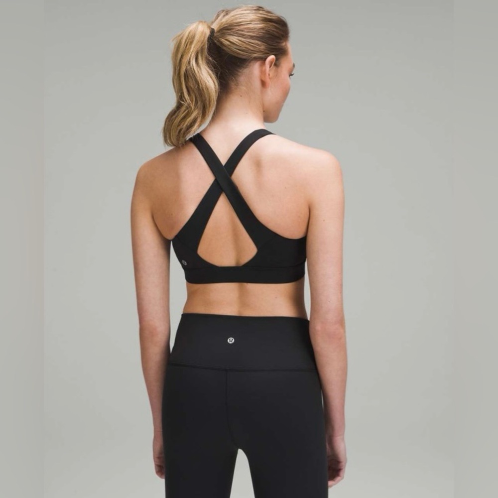 Lululemon Envital Bra B/C Cross-Back Sports Bra Size 4 Black NWT